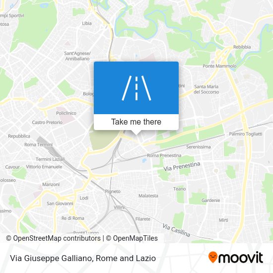 Via Giuseppe Galliano map