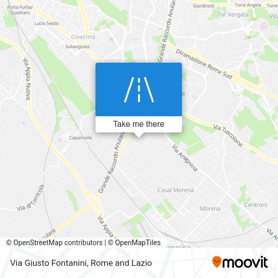 Via Giusto Fontanini map