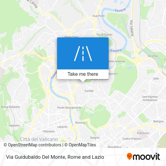 Via Guidubaldo Del Monte map