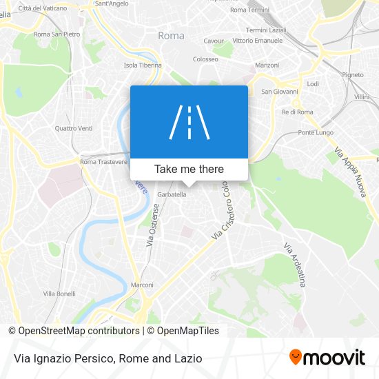 Via Ignazio Persico map