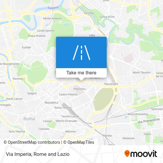 Via Imperia map