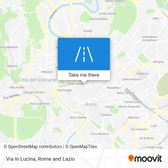 Via In Lucina map