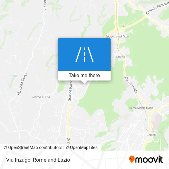 Via Inzago map