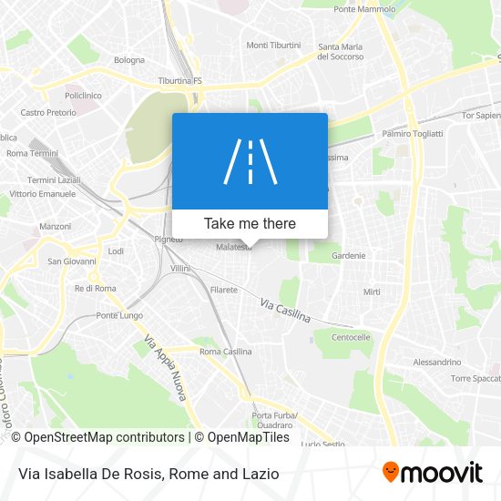 Via Isabella De Rosis map