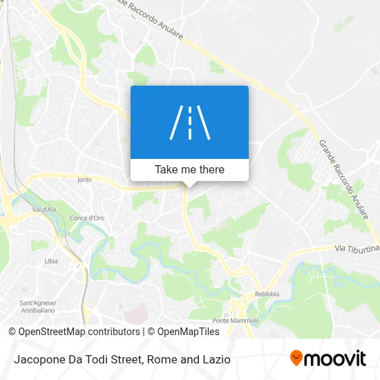 Jacopone Da Todi Street map