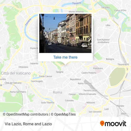 Via Lazio map