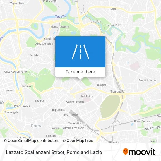 Lazzaro Spallanzani Street map