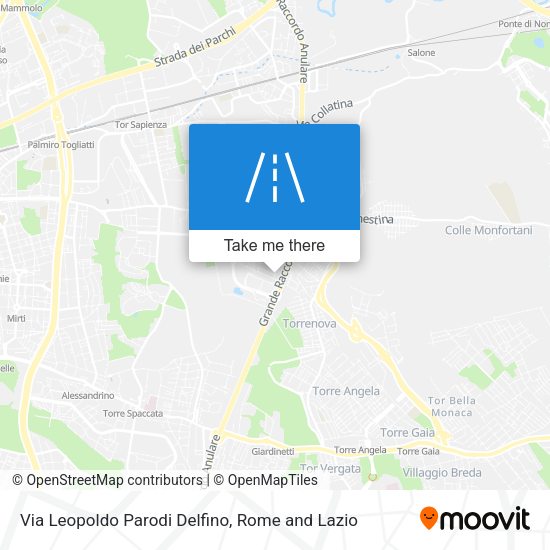 Via Leopoldo Parodi Delfino map