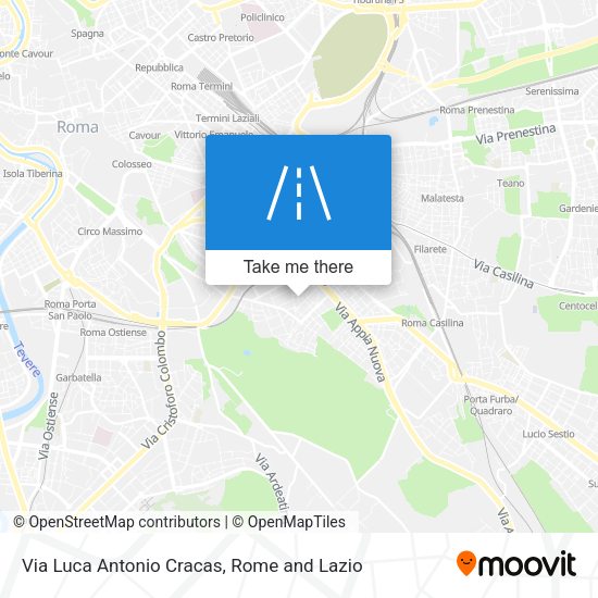 Via Luca Antonio Cracas map