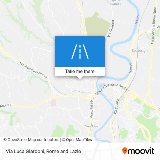 Via Luca Giardoni map