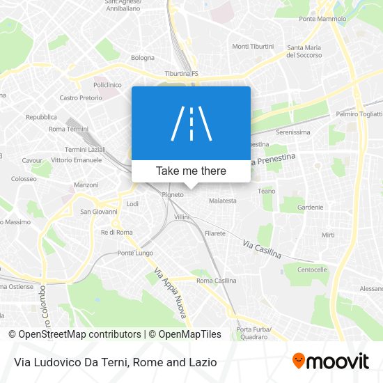 Via Ludovico Da Terni map