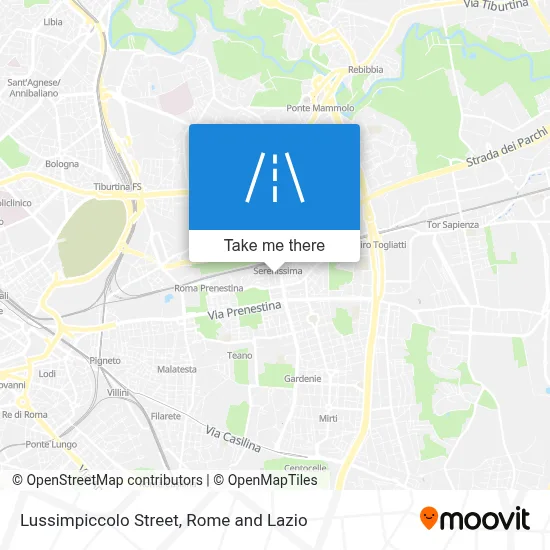 Lussimpiccolo Street map