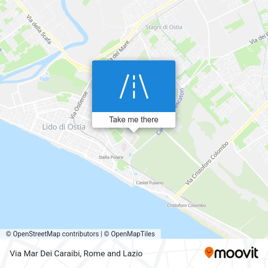 Via Mar Dei Caraibi map