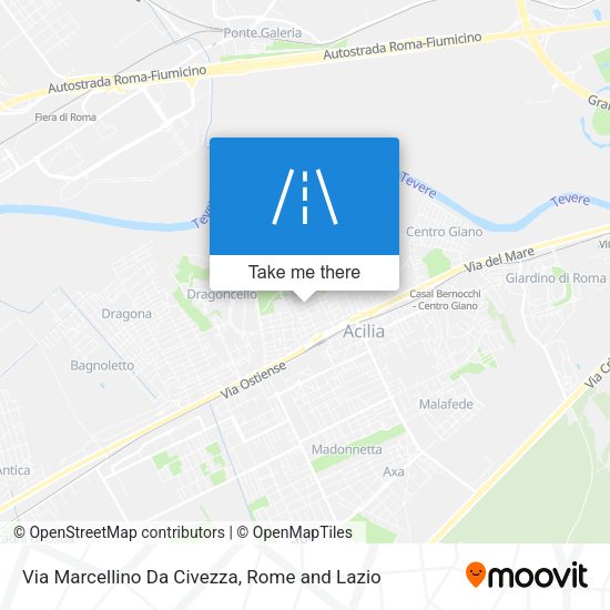 Via Marcellino Da Civezza map