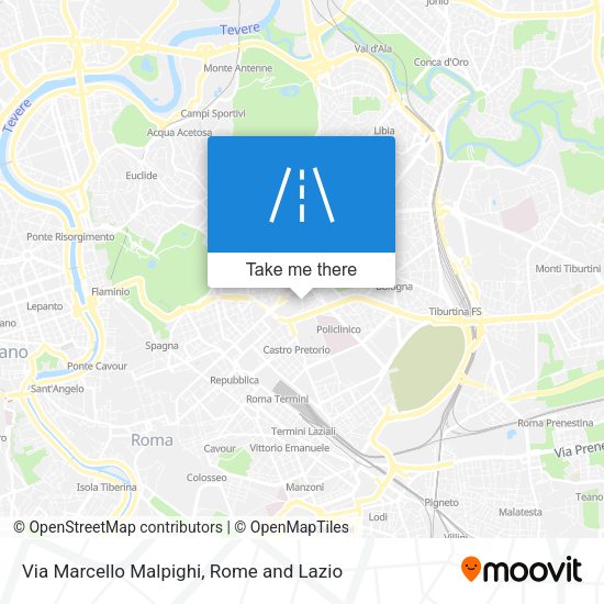 Via Marcello Malpighi map