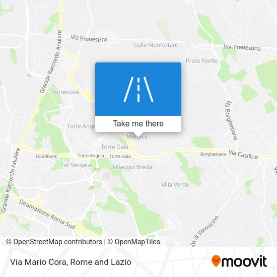 Via Mario Cora map