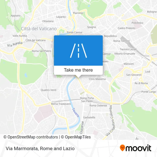 Via Marmorata map