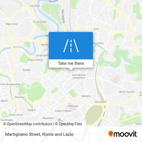 Martignano Street map