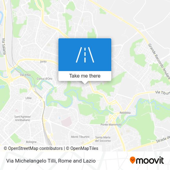 Via Michelangelo Tilli map