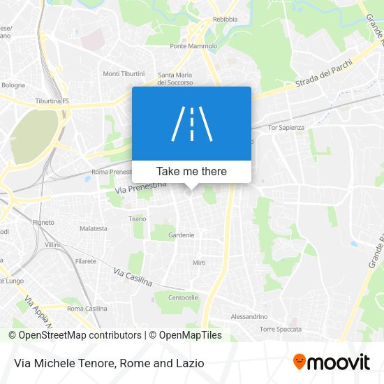 Via Michele Tenore map