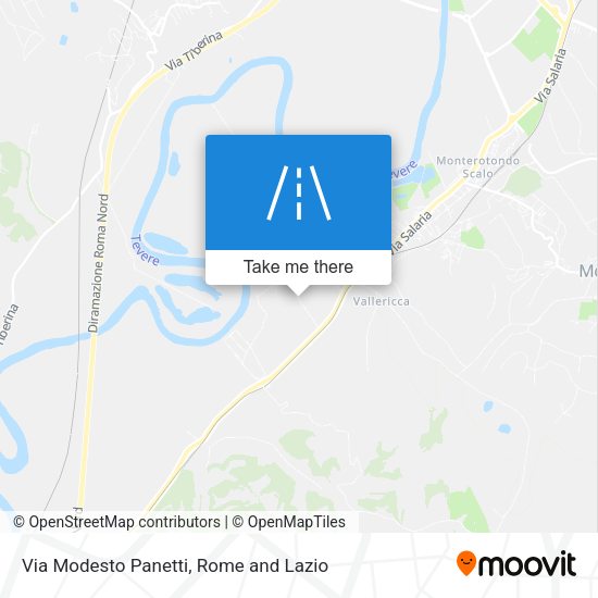 Via Modesto Panetti map