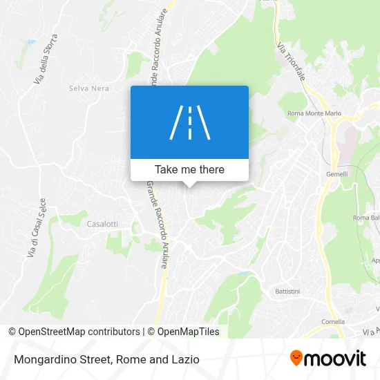Mongardino Street map