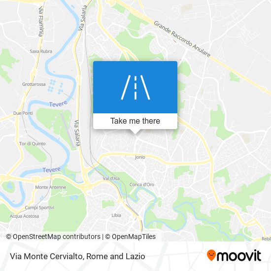 How to get to Via Monte Cervialto in Roma by Bus Metro or Train