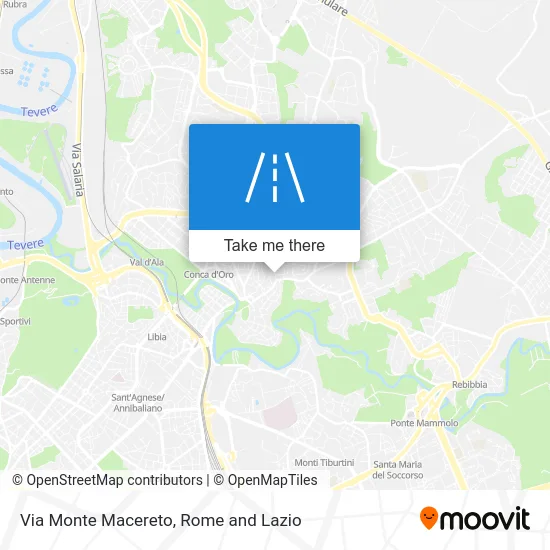 Monte Macereto Street map