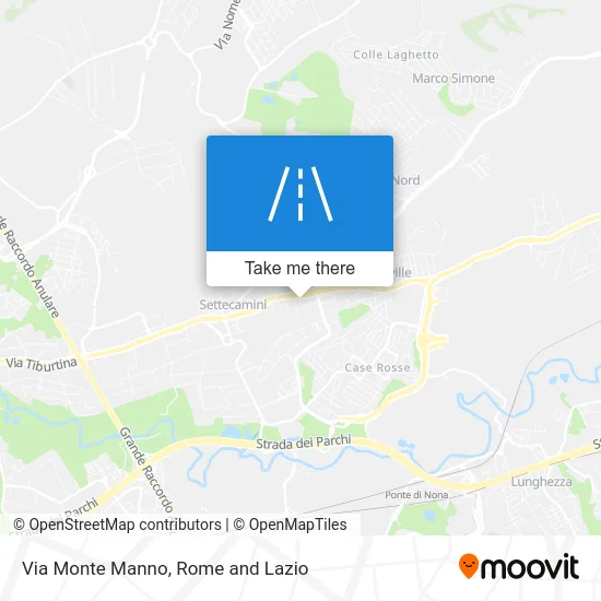 Monte Manno Street map