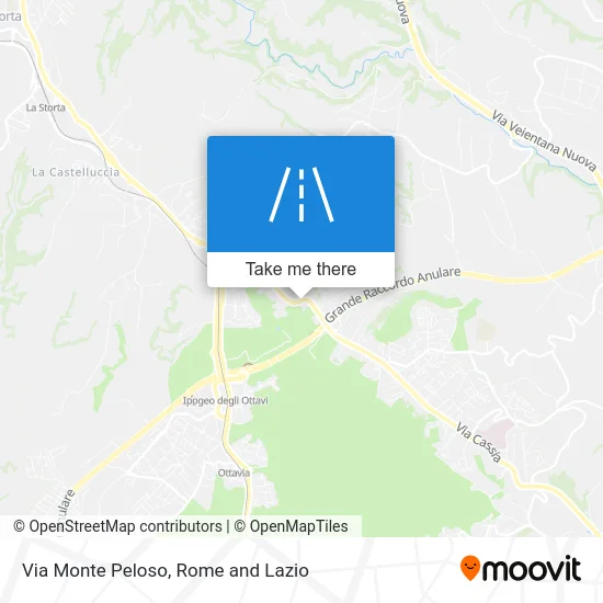 Monte Peloso Street map