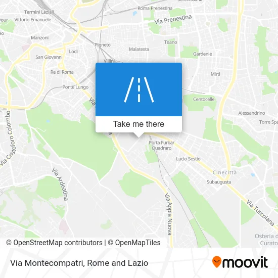 Montecompatri Street map