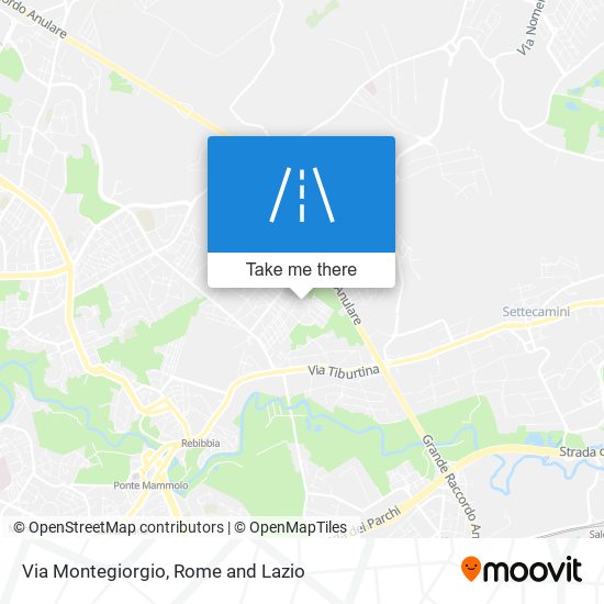 Via Montegiorgio map