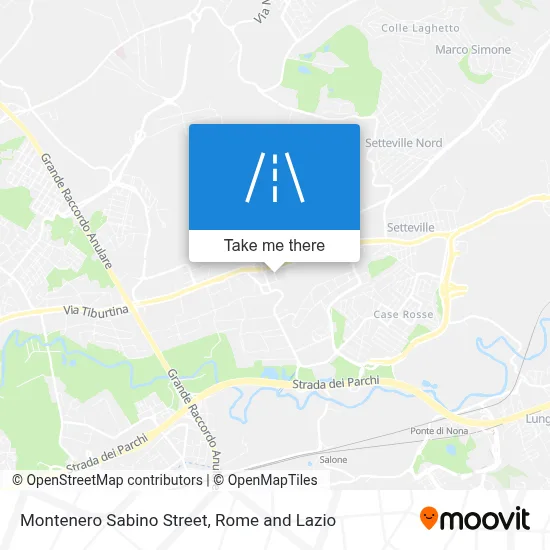 Montenero Sabino Street map