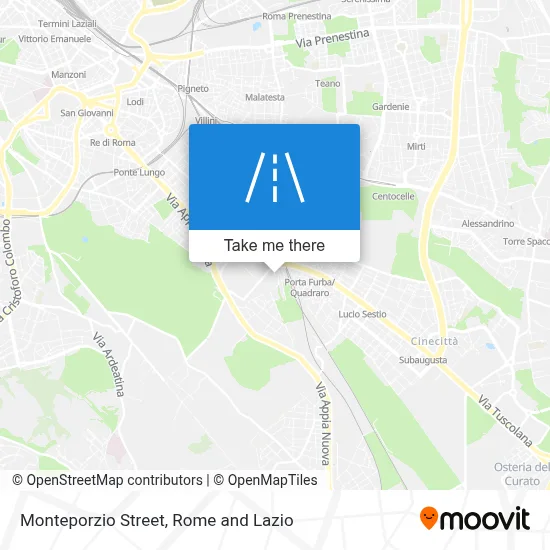 Monteporzio Street map