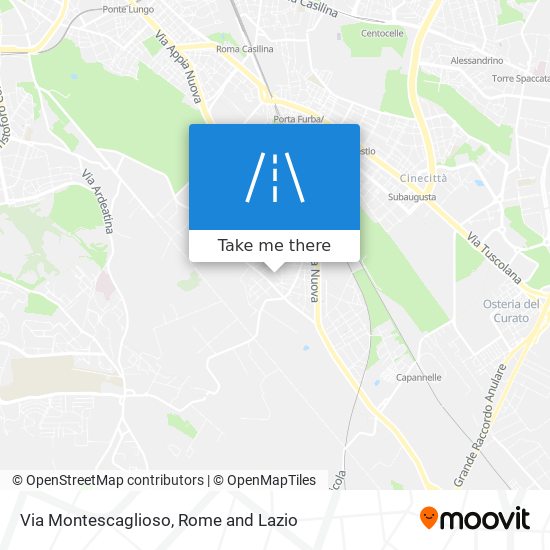 Via Montescaglioso map