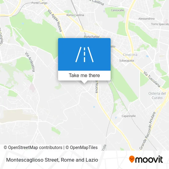 Montescaglioso Street map