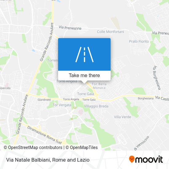 Via Natale Balbiani map