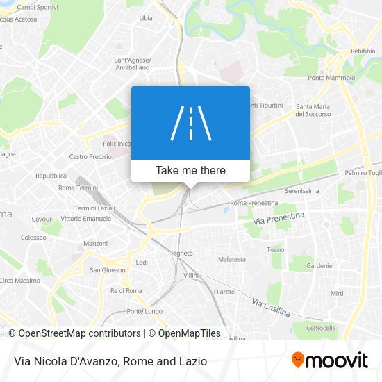 Via Nicola D'Avanzo map