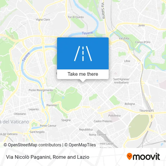 Via Nicolò Paganini map