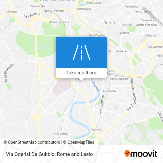 Via Oderisi Da Gubbio map