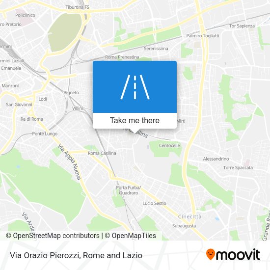 Via Orazio Pierozzi map