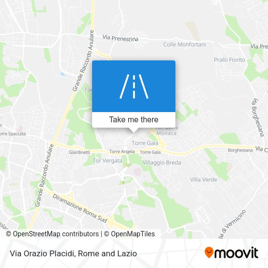 Via Orazio Placidi map