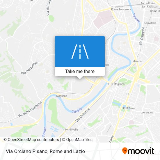 Via Orciano Pisano map