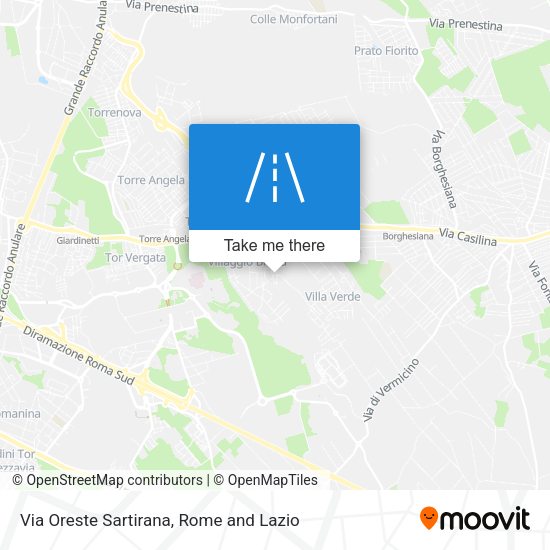 Via Oreste Sartirana map