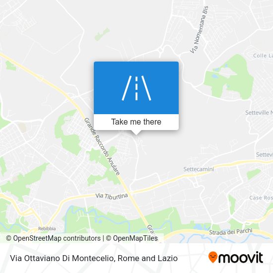 Via Ottaviano Di Montecelio map