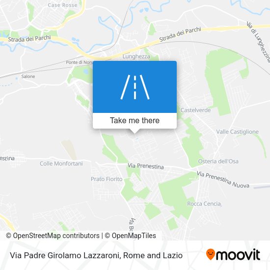 Via Padre Girolamo Lazzaroni map