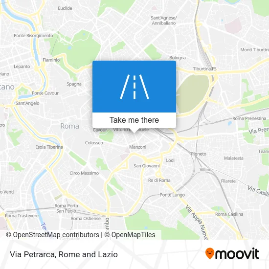 Via Petrarca map