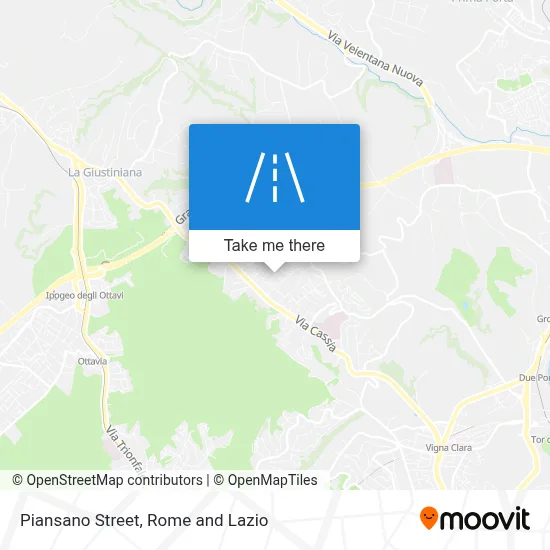 Piansano Street map