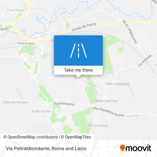 Via Pietrabbondante map
