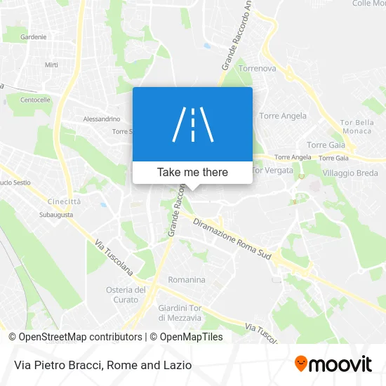 Pietro Bracci Street map